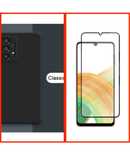 Samsung A42/A32/A22/A25/A36/A56 Husa Clara Neagra 0.2mm + Folie Sticla