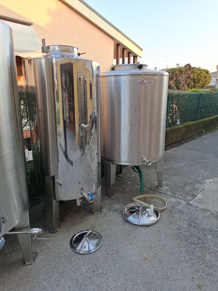 Butoi inox cu capac fix