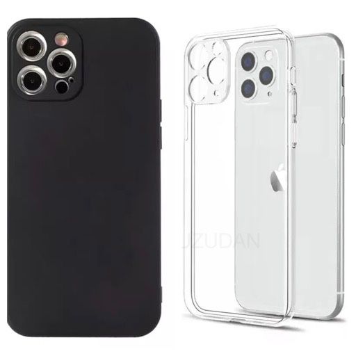 IPHONE 13 Mini - Husa G CASE Slim Camera Cover Transparenta / Neagra