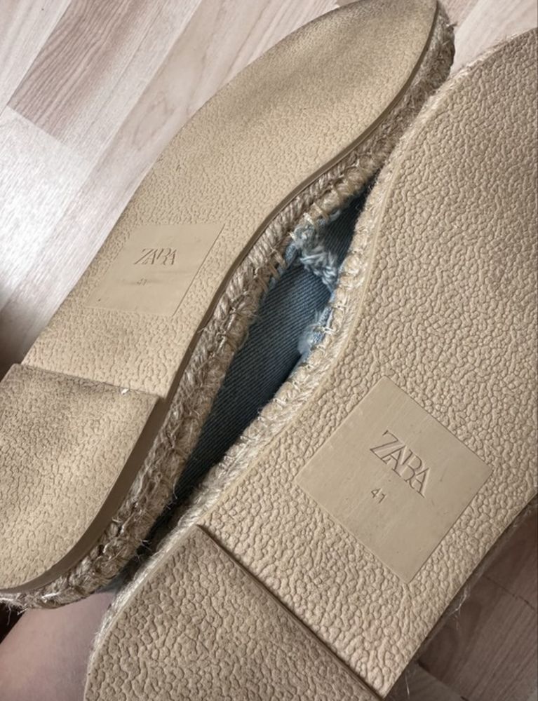 Дънкови чехли Zara мокасини еспадрили