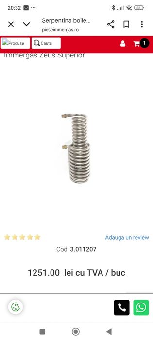 Vând serpentina inox aproape noua