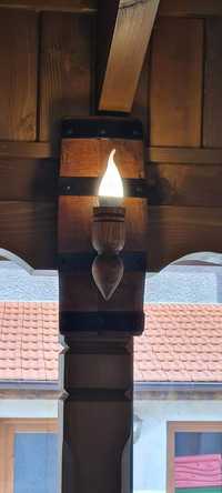 Стенни лампи-аплици от автентични реставрирани бъчви с дървени чашки!