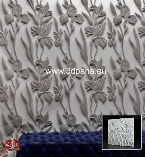 Декоративни 3D панели - 3д гипсови панели, облицовки за стени 0140