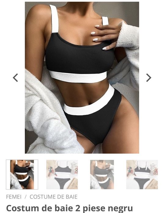 Costum de baie 2 piese negru