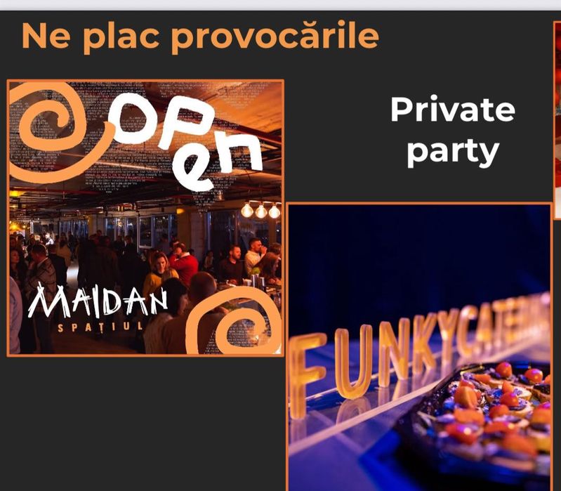 Maidan Spatiul-petreceri aniversare, corporate,workshop,majorate,botez