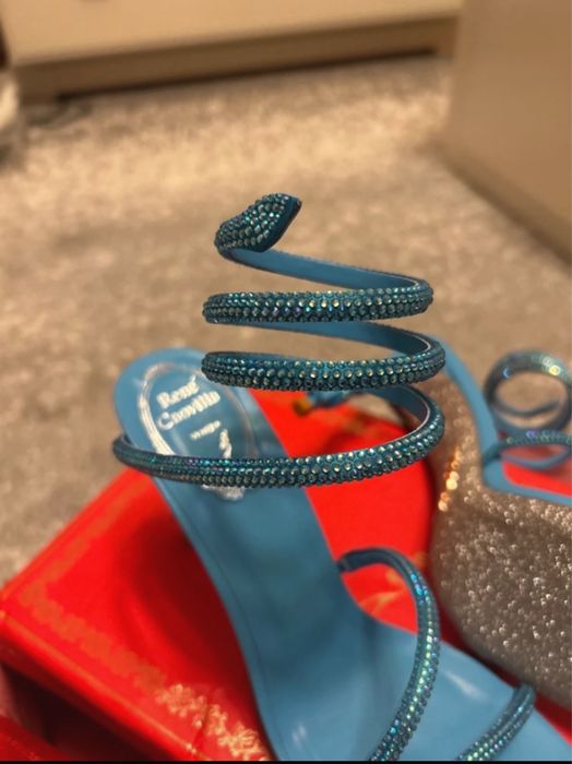 Sandale Rene caovilla piele naturala pe stoc