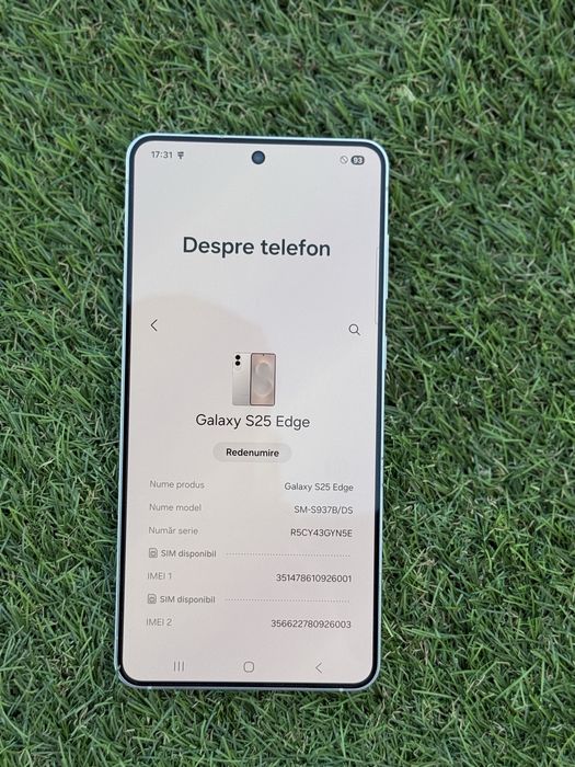 Samsung Galaxy S25 Edge, 12GB RAM, 256GB, 5G, Titanium Icyblue