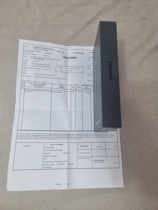 Vând Samsung S25 Ultra de 512 GB