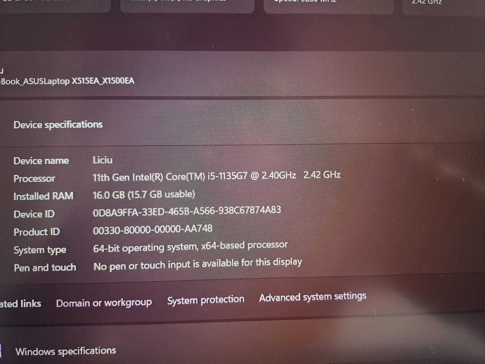 Laptop  ASUS VivoBook