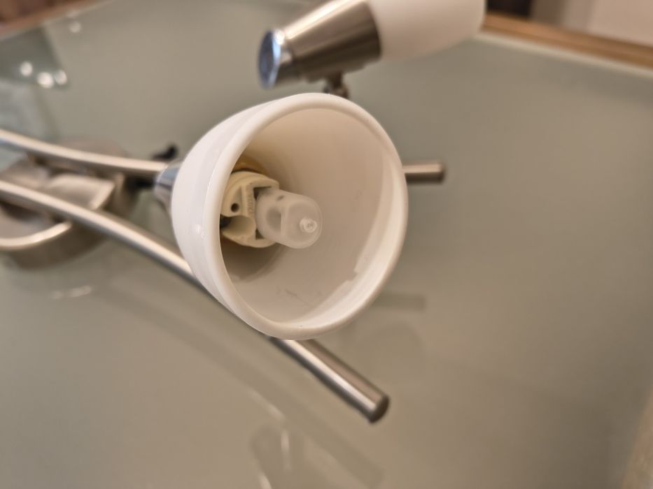 Лампа за таван, хром, 4 спота с крушки