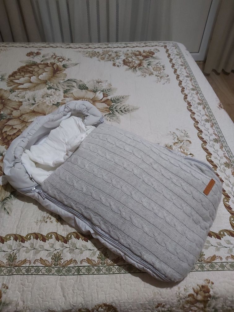 Конверт тёплый с одеялом для новорождённого