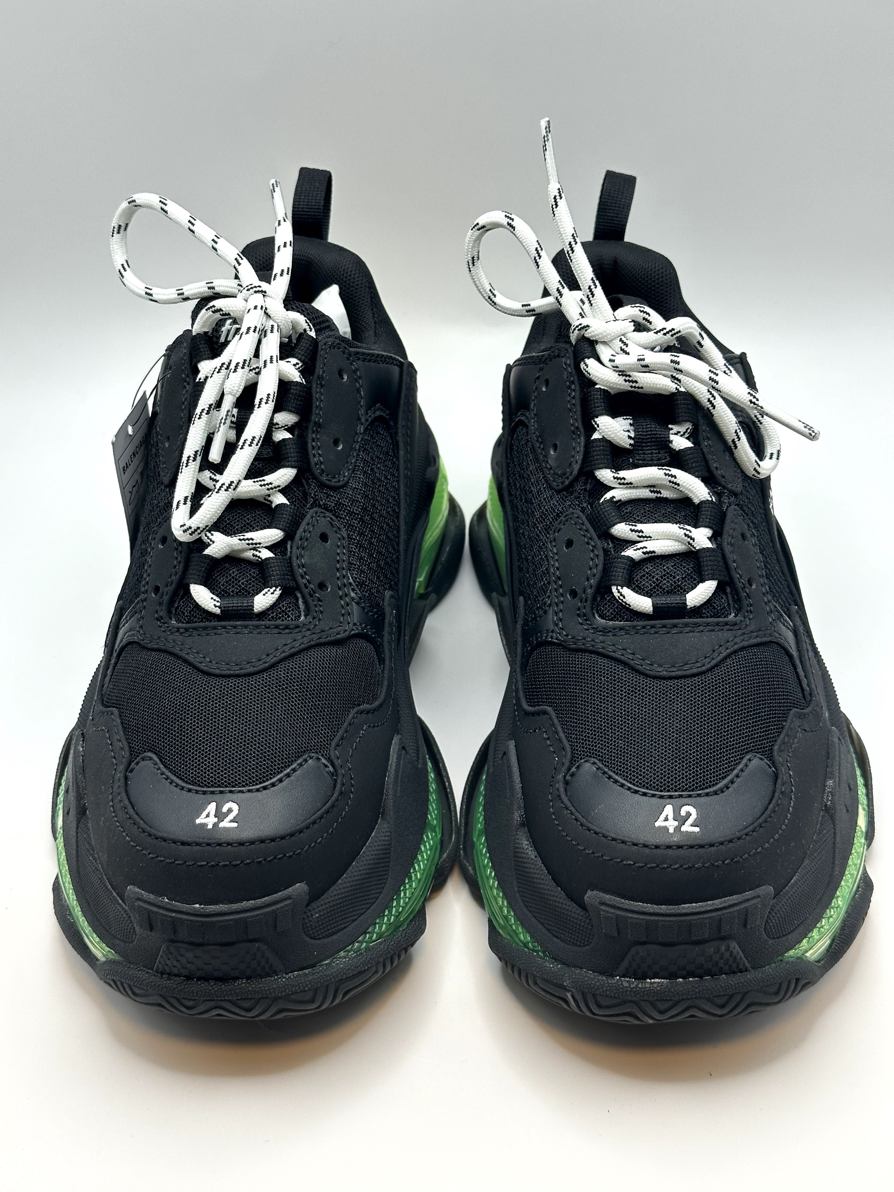Balenciaga Triple S Black/Light Green Sneakers
