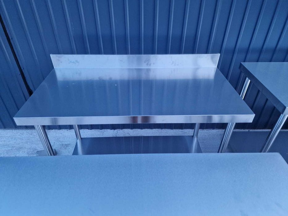 Masa inox  cu  polita 1500x600x850 mm ,NOUA,