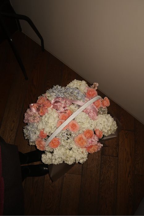 букет из гортензии шикарное сочетание цветов (гортензии, кустовые)