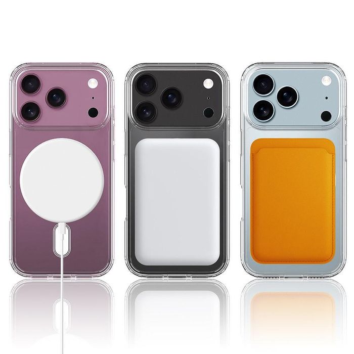 Прозрачен magsafe кейс за apple iphone 17 pro max