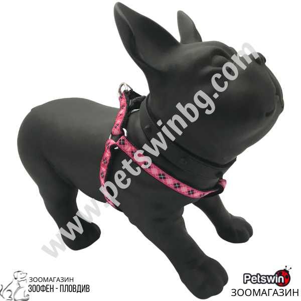 Нагръдник за Куче - XS, S, M, L - 4 размера - Dog Harness A Romb Pink