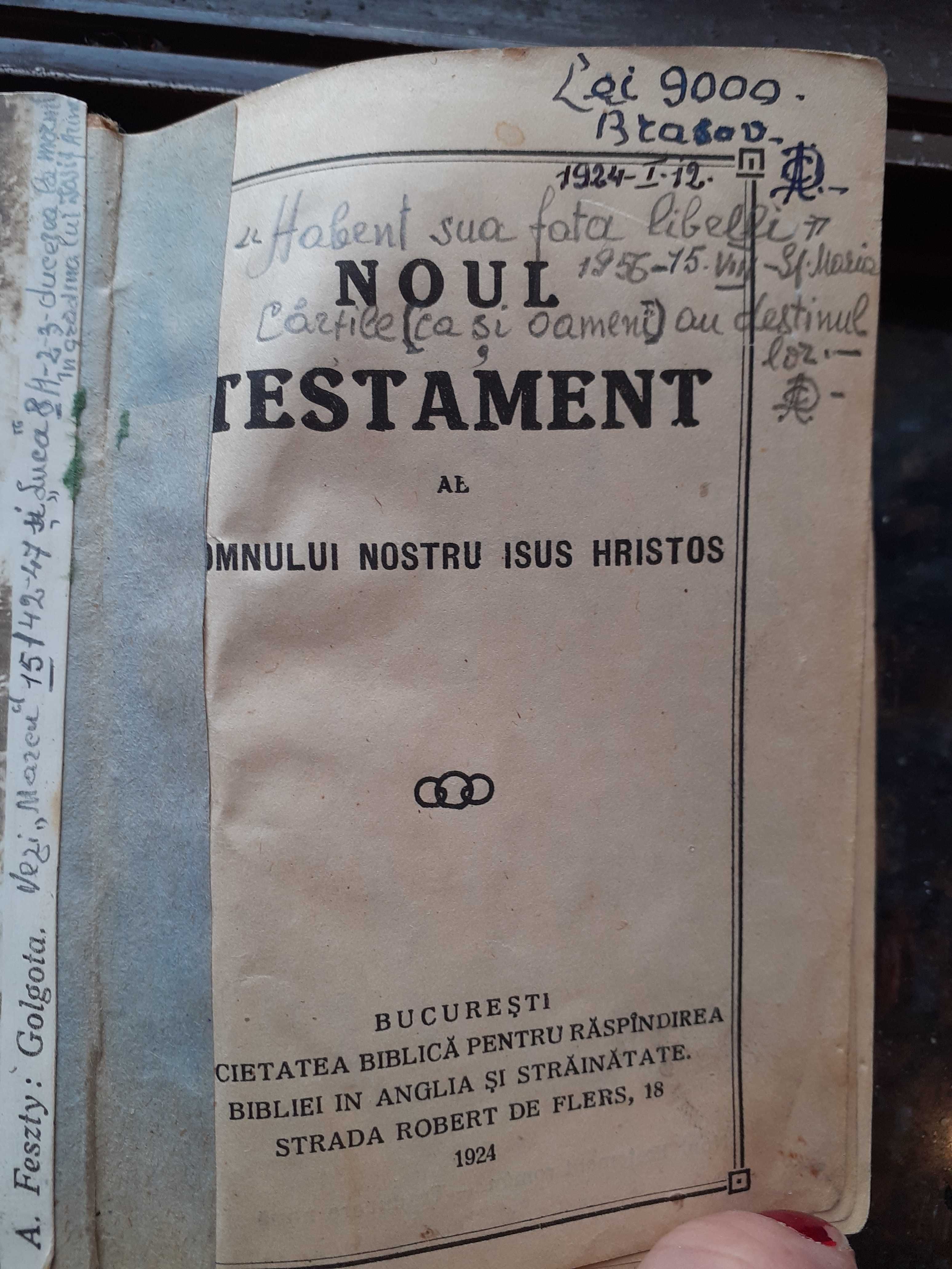 Noul testament.  Biblie foarte veche 1924