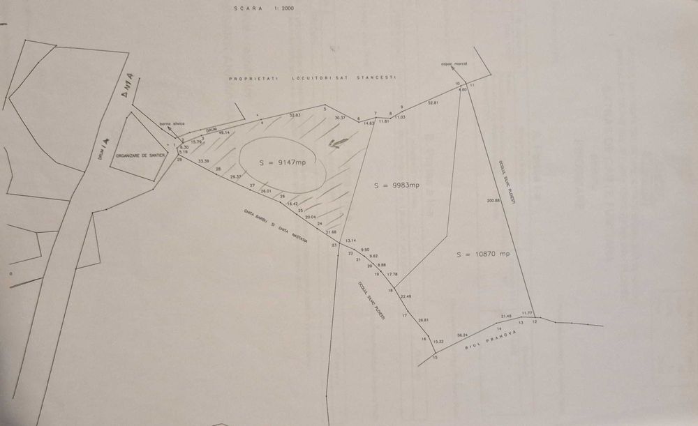 Doar 1,80 euro mp - teren extravilan, cu padure la sosea, de vanzare