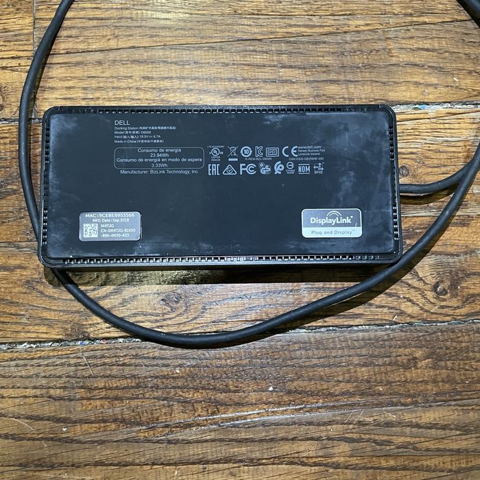 Stație de andocare Dell D6000 19,5 V 6,7 A