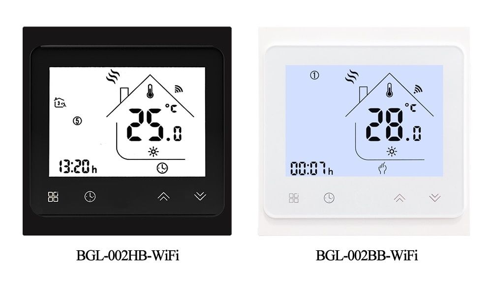 Termostat wireless wi-fi pt centrala (programabil,incastrat) ALB/NEGRU