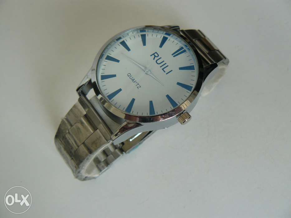 Ceas Barbati "RUILI" BM 02 Cu Bratara Metalica,Mecanism Quartz
