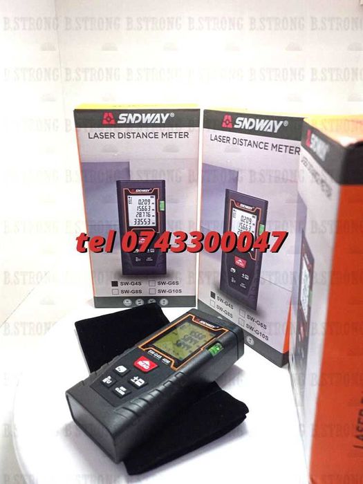 Ruleta Laser 40m Sndway Digital Portabil Usor De Manipulat