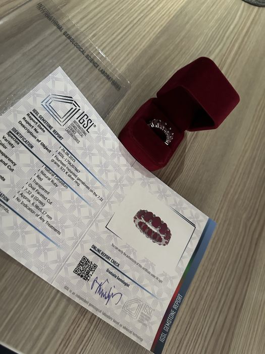 Inel rubin natural 7 ct