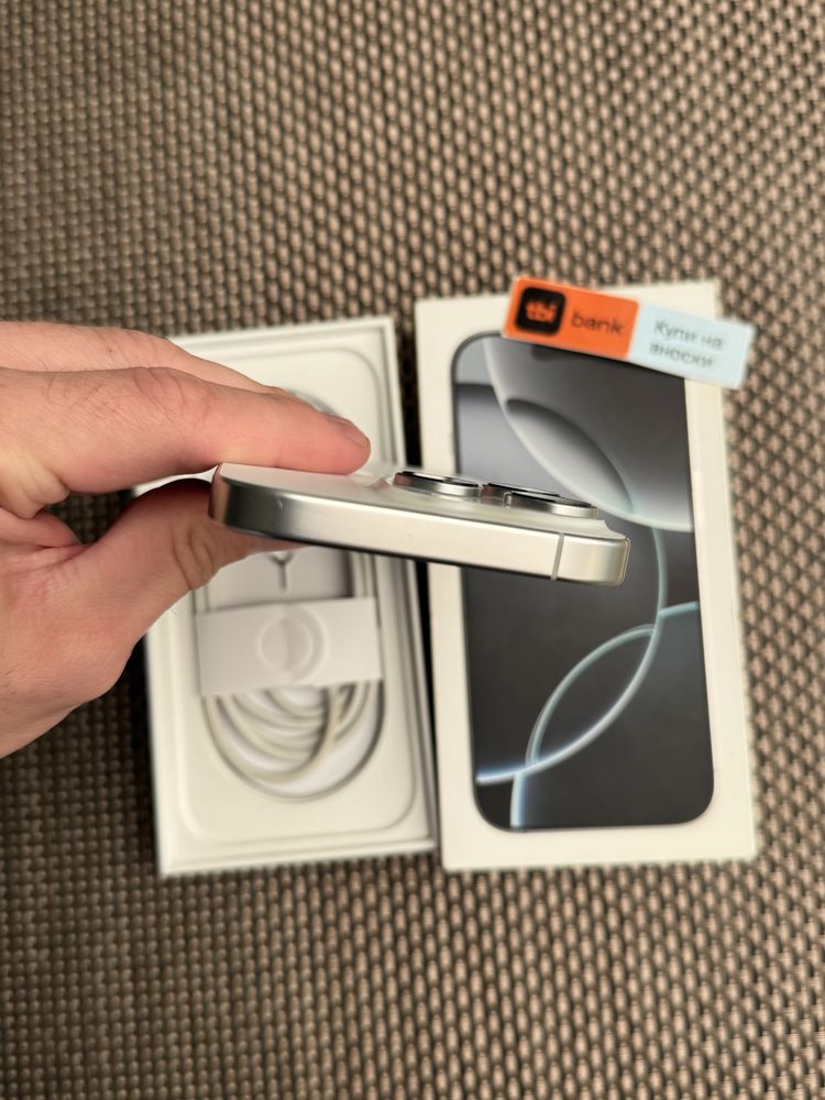 100%*Лизинг 68лв/м iPhone 16 pro White айфон 16 про 128 бял