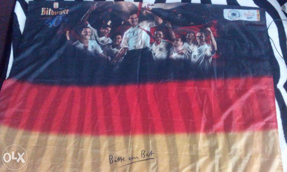 steag cu imprimeul tim.Germaniei campioana mondialului din Brazil 2014