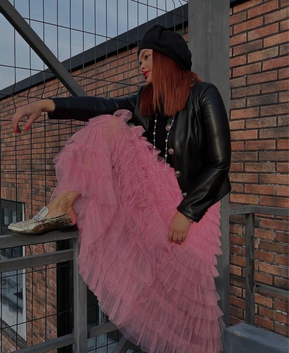 Юбка розовая из фатина