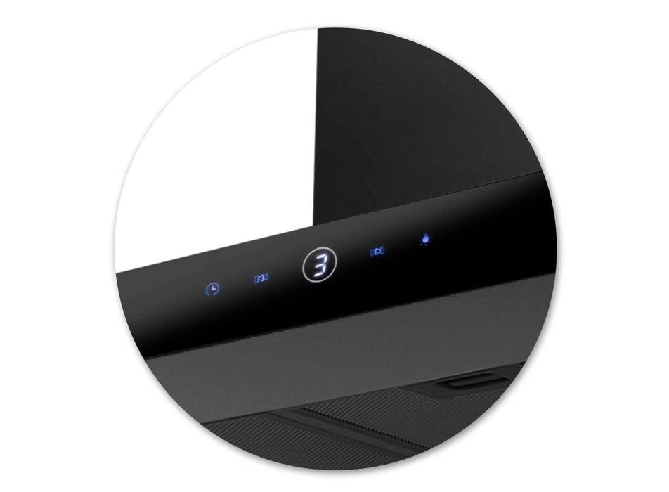 Hota de bucatarie otel inoxidabil 598 m3/h 100W 90 cm 220-240V neagra