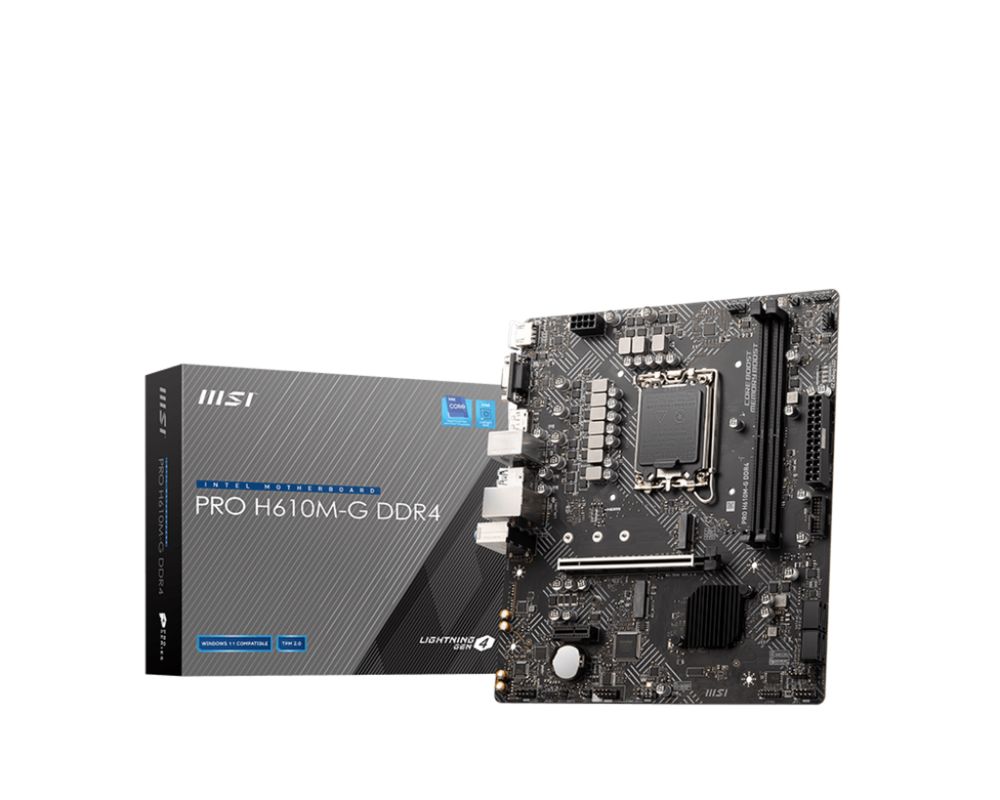 Плата Msi h610 i3 12100f ddr4 16g