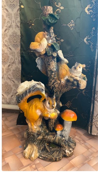 Декоративная фигура «Белки на дереве» для сада и дома