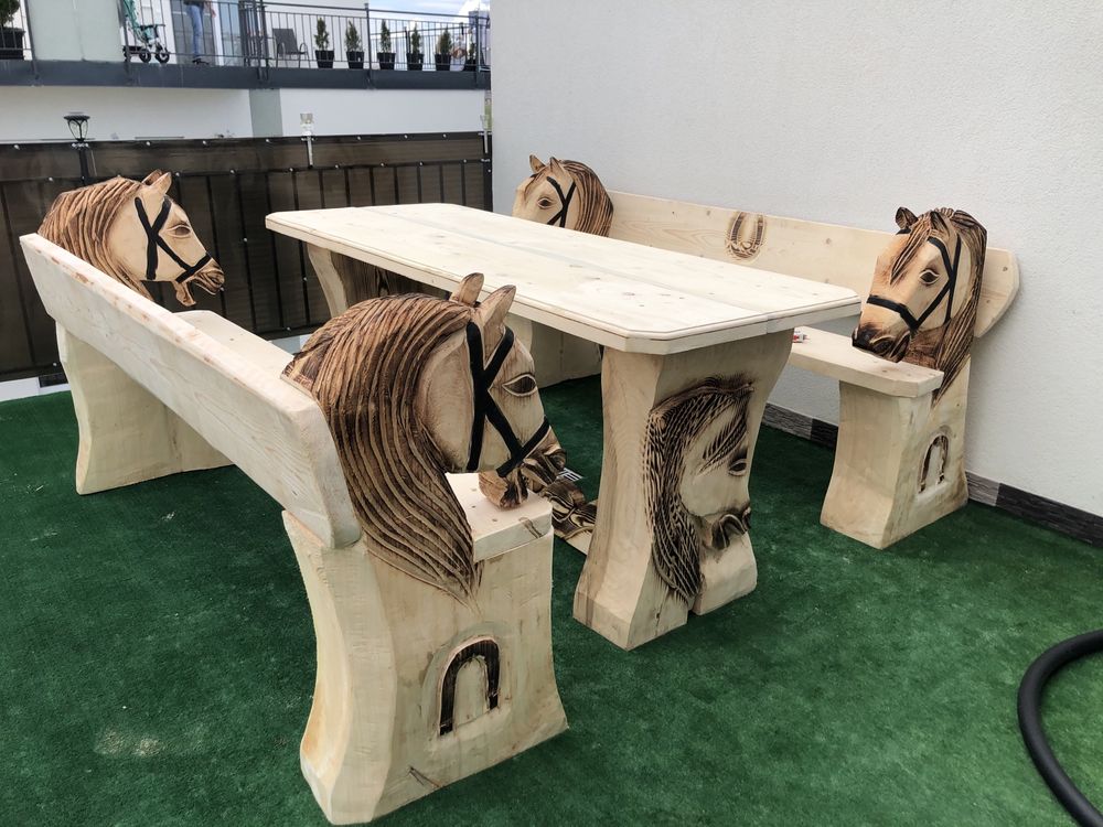 Mobilier rustic - sculptat cu drujba - UNICAT