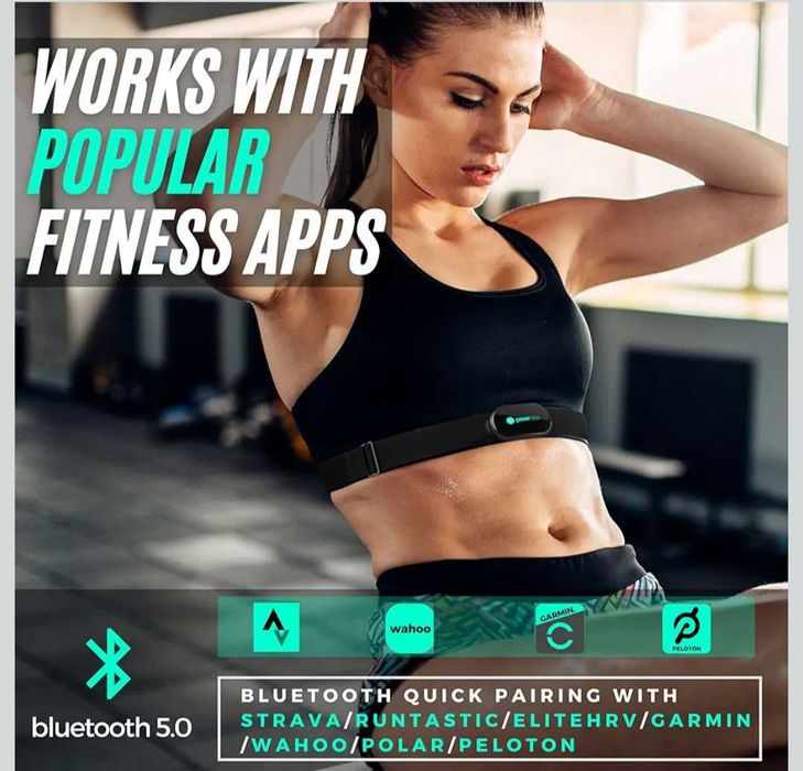 POWR LABS Bluetooth и ANT+ пулсомер с колан за гърди