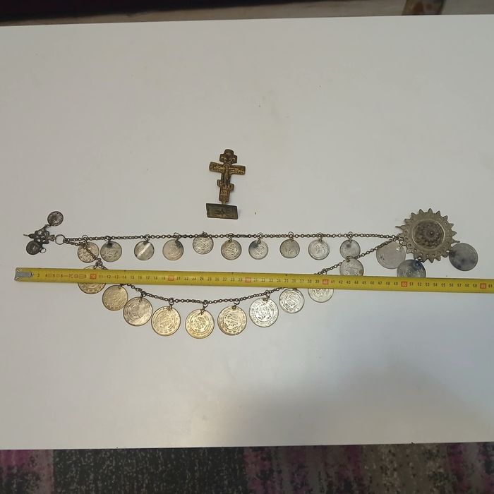 Автентичен възрожденски кюстек/синджир и кръст