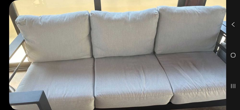 Set mobilier terasă premium – 4 piese, aluminiu + perne lavabile