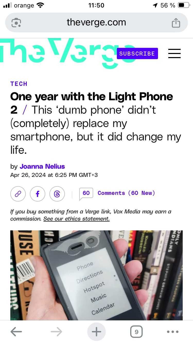 Light phone 2 II telefon minimalist