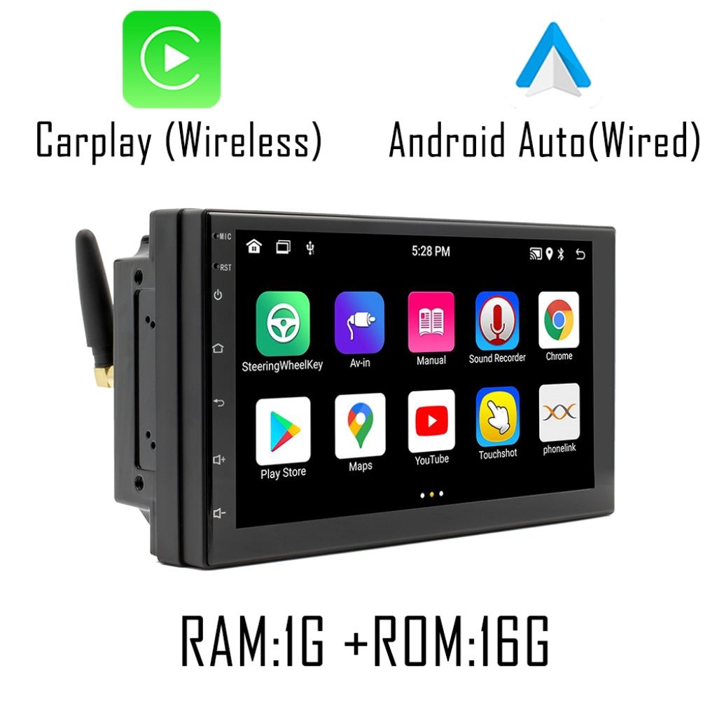 7" 2-DIN мултимедия с Android 1ГБ / 16 ГБ РОМ GPS всички екстри + опци