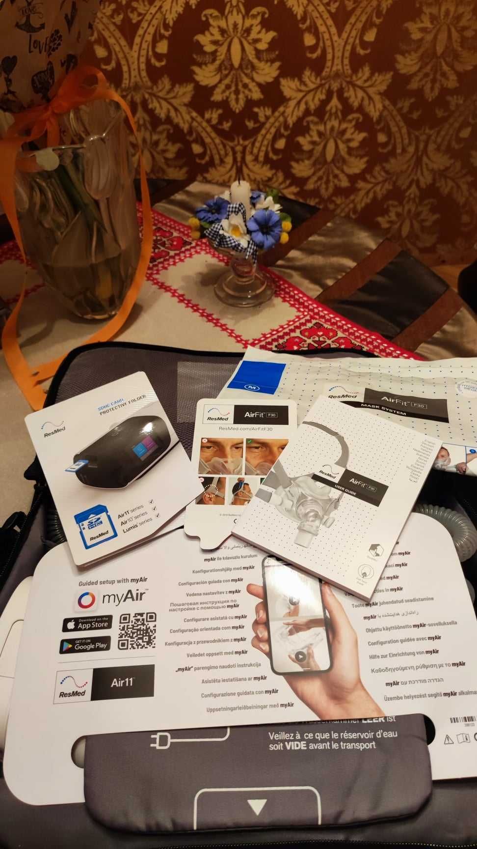 CPAP апарат за лечение на сънна апнея ResMed и маска