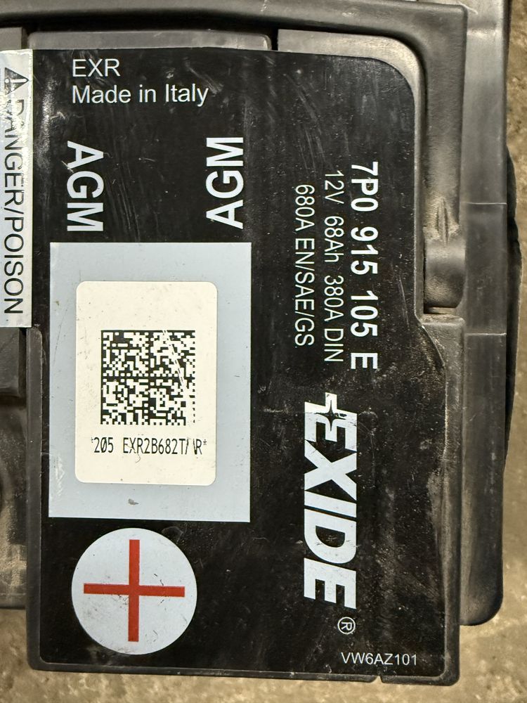 Акумулатор Exide Agm 12V 68 ah 680A стартов ток ном29