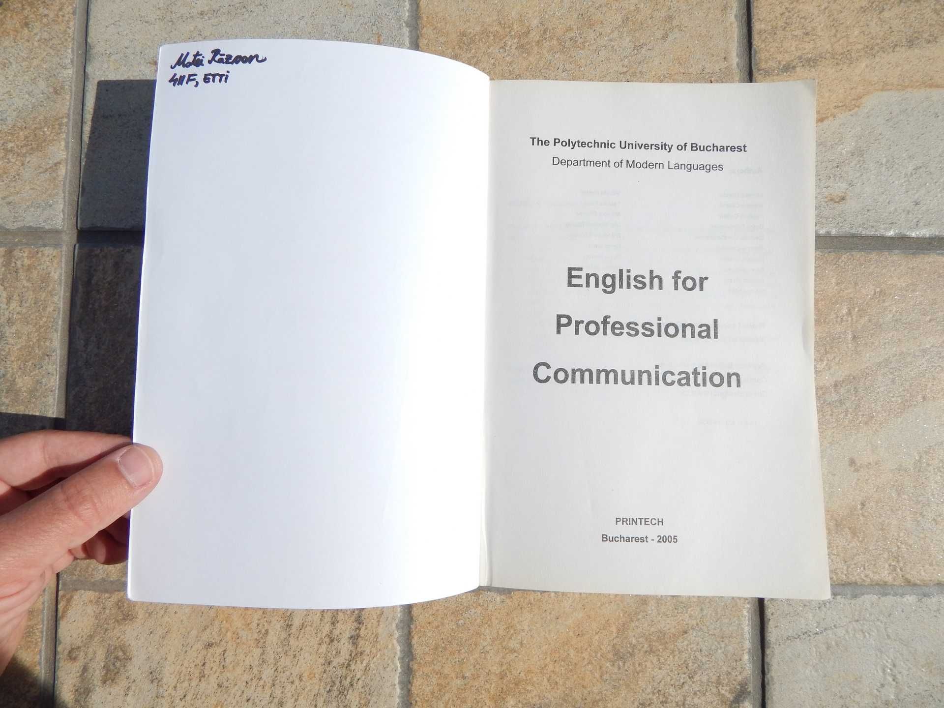 Manual engleza Professional Communication UPB ed. Printech 2005