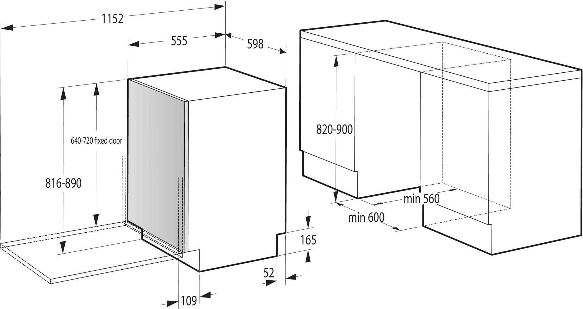 Съдомиялна за вграждане GORENJE GV 673B60