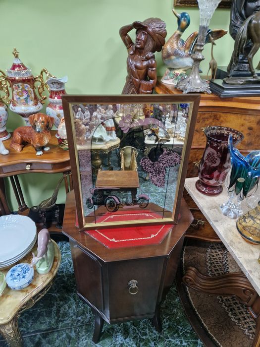 Страхотно антикварно рекламно огледало