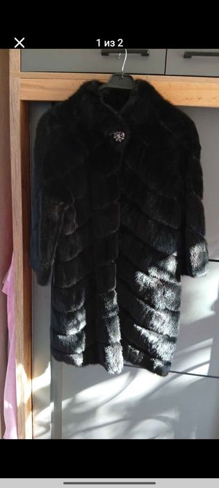 Шуба норковая черная