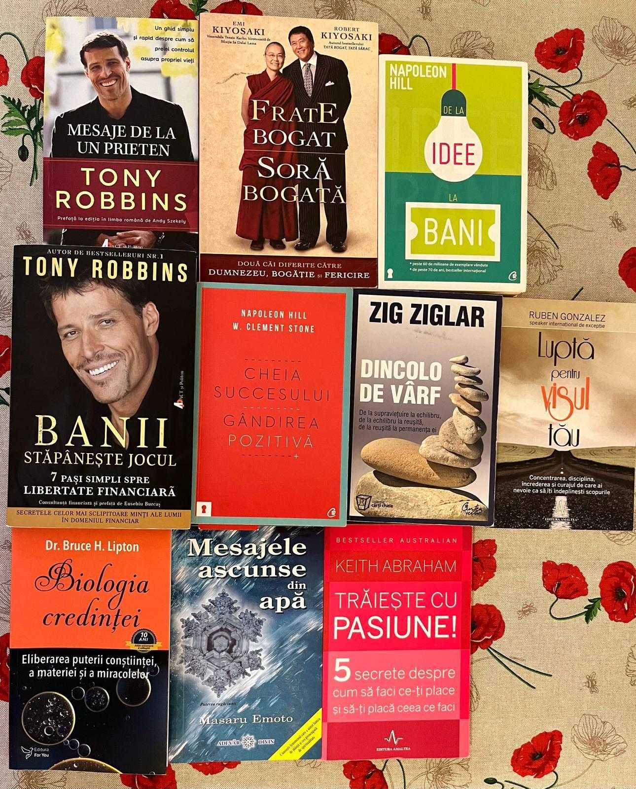 Cărți de dezvoltare personală  Robert Kiyosaki, Zig Ziglar,  T.Robbins