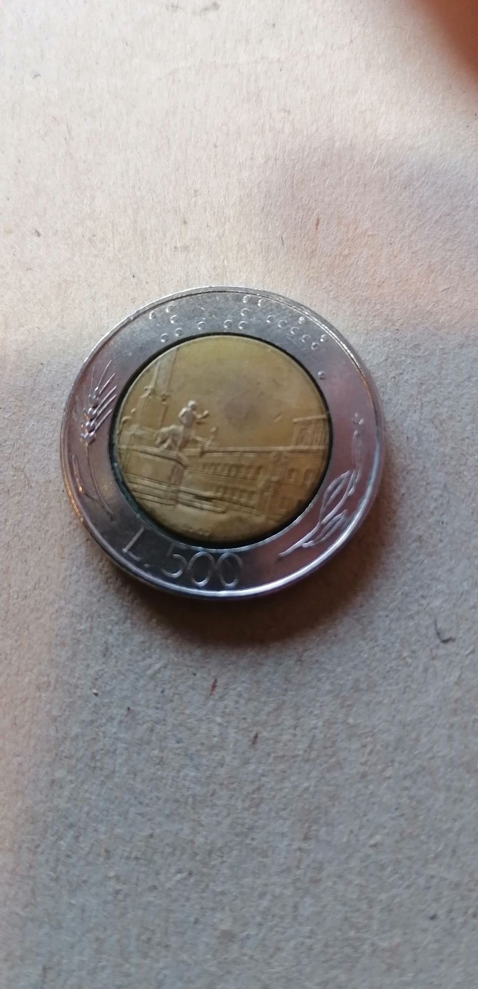 Moneda 500 lire italiene