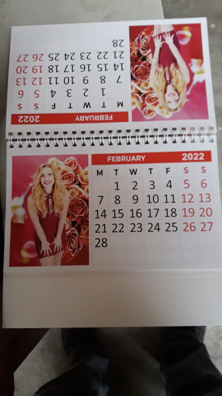 Настолни календари със спирала и печат с лого и снимки пожелание