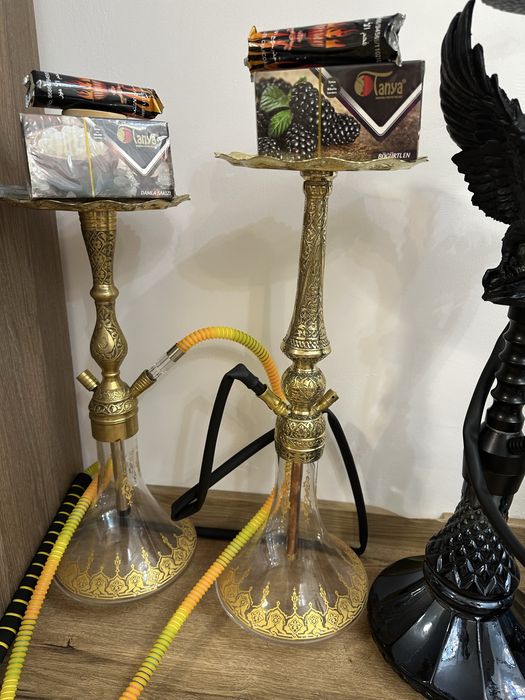 Narghilea nouă – set complet cu aromă, clește și cărbuni