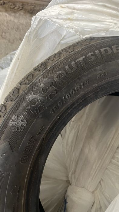 Зимние шины 4 штуки в комплекте отличном состояние 185/60 15